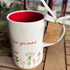 Rae Dunn valentine’s “love you more” floral mug